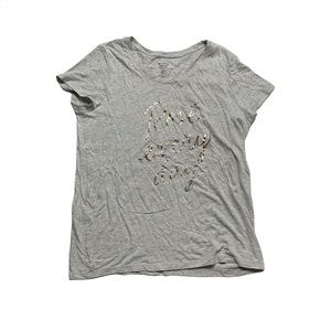 Gap Factory Rosé All Day Casual Short Sleeve Statement T Shirt Size Large